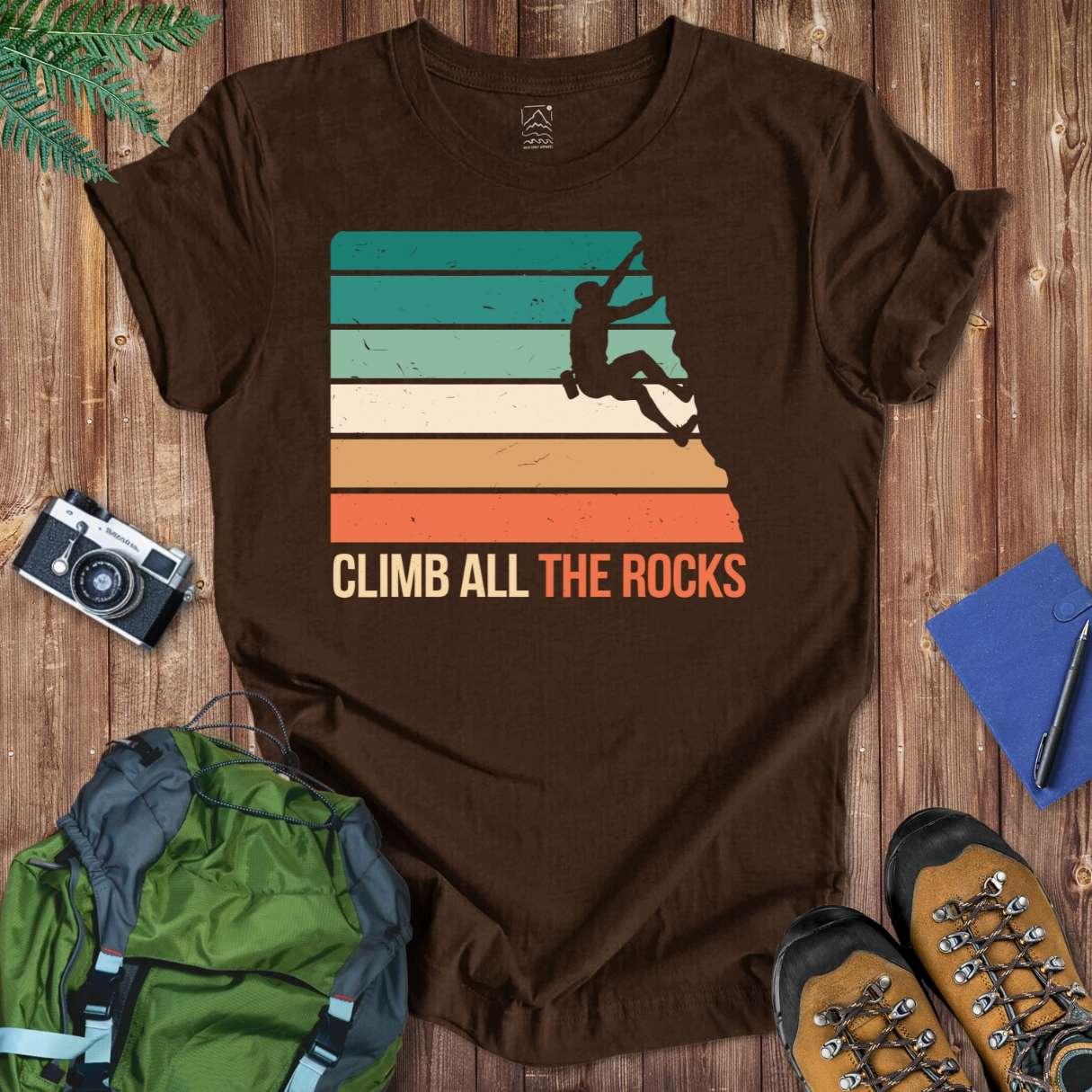 All The Rocks Tee T-Shirt Brown / S