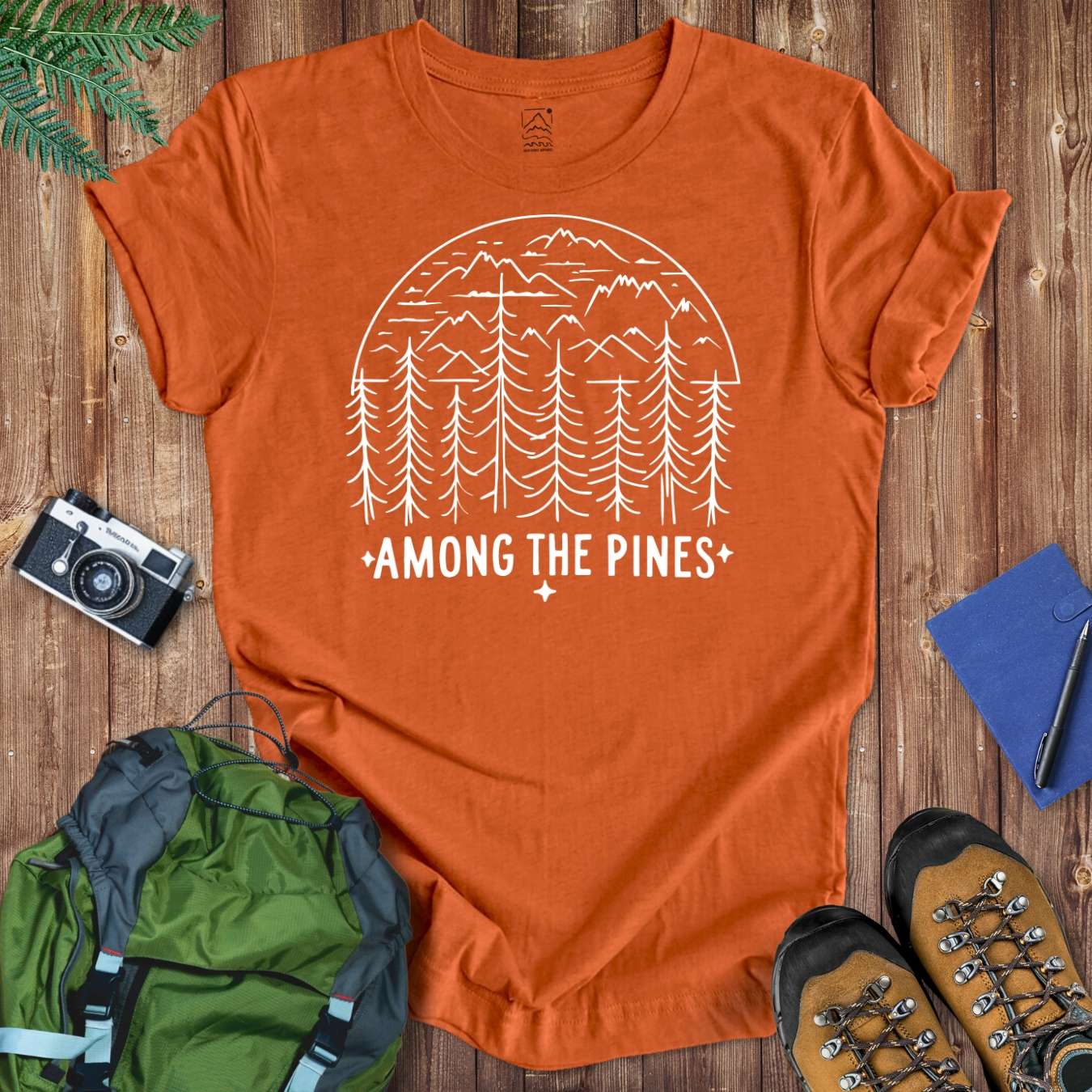 Among The Pines Lineart Tee T-Shirt Autumn / S