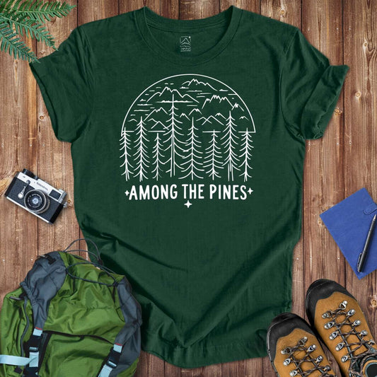 Among The Pines Lineart Tee T-Shirt Forest / S