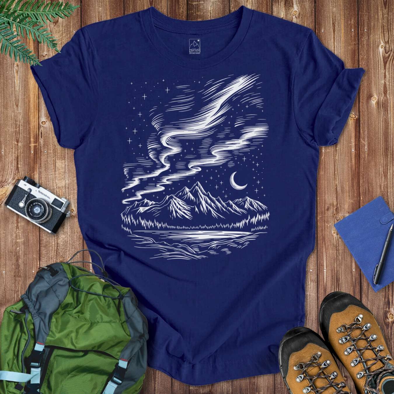 Aurora Night Tee T-Shirt Navy / S