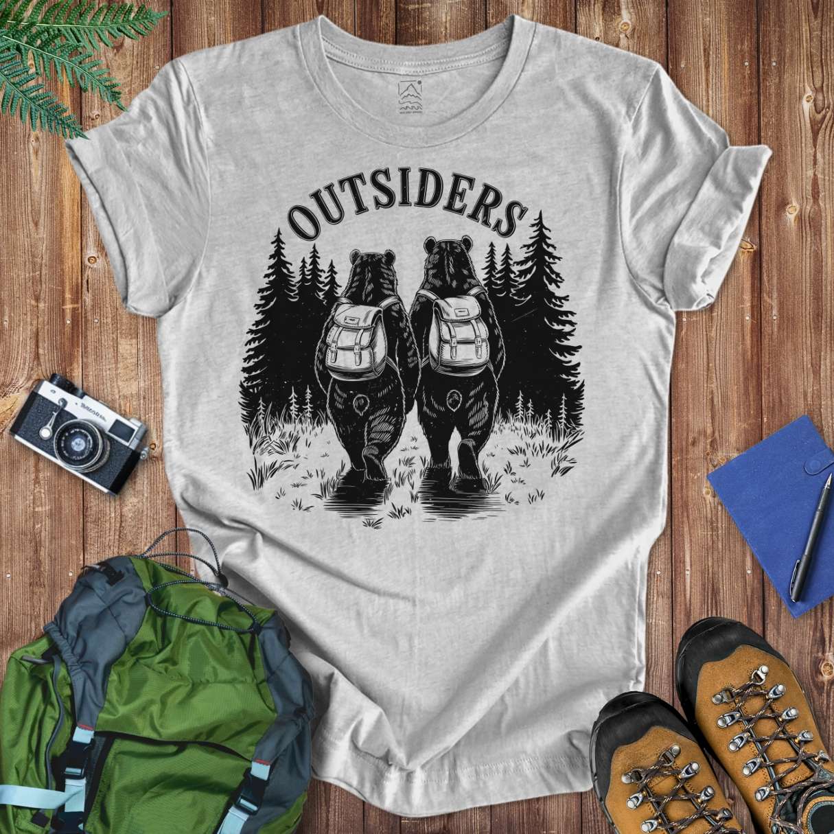 Bear Outsiders Tee T-Shirt Athletic Heather / S