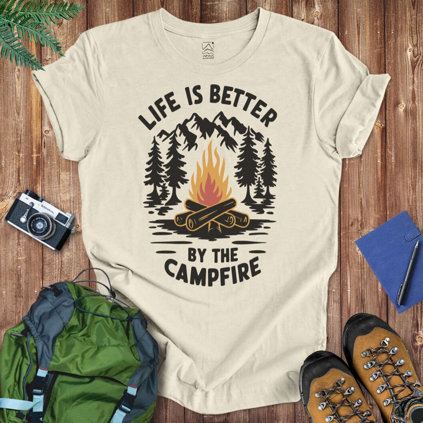 Better By The Campfire Tee T-Shirt Natural / S