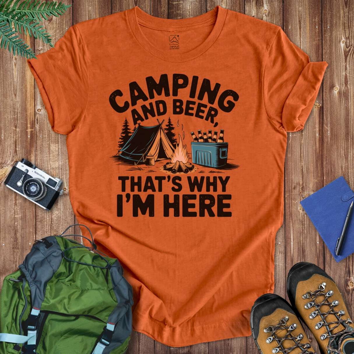 Camping & Beer Tee T-Shirt Autumn / S