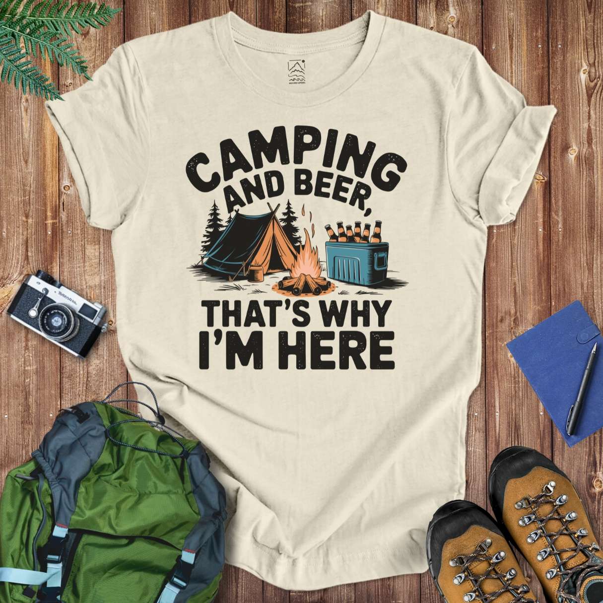 Camping & Beer Tee T-Shirt Natural / S