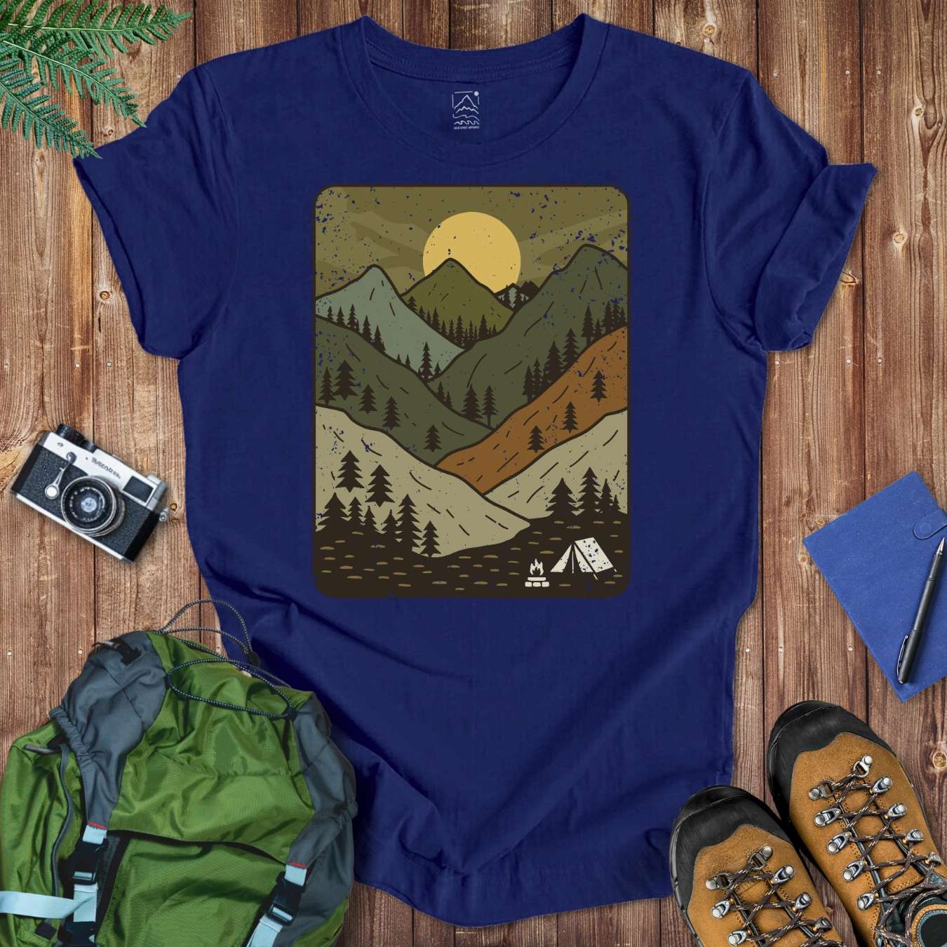 Camping Nostalgia Tee T-Shirt Navy / S