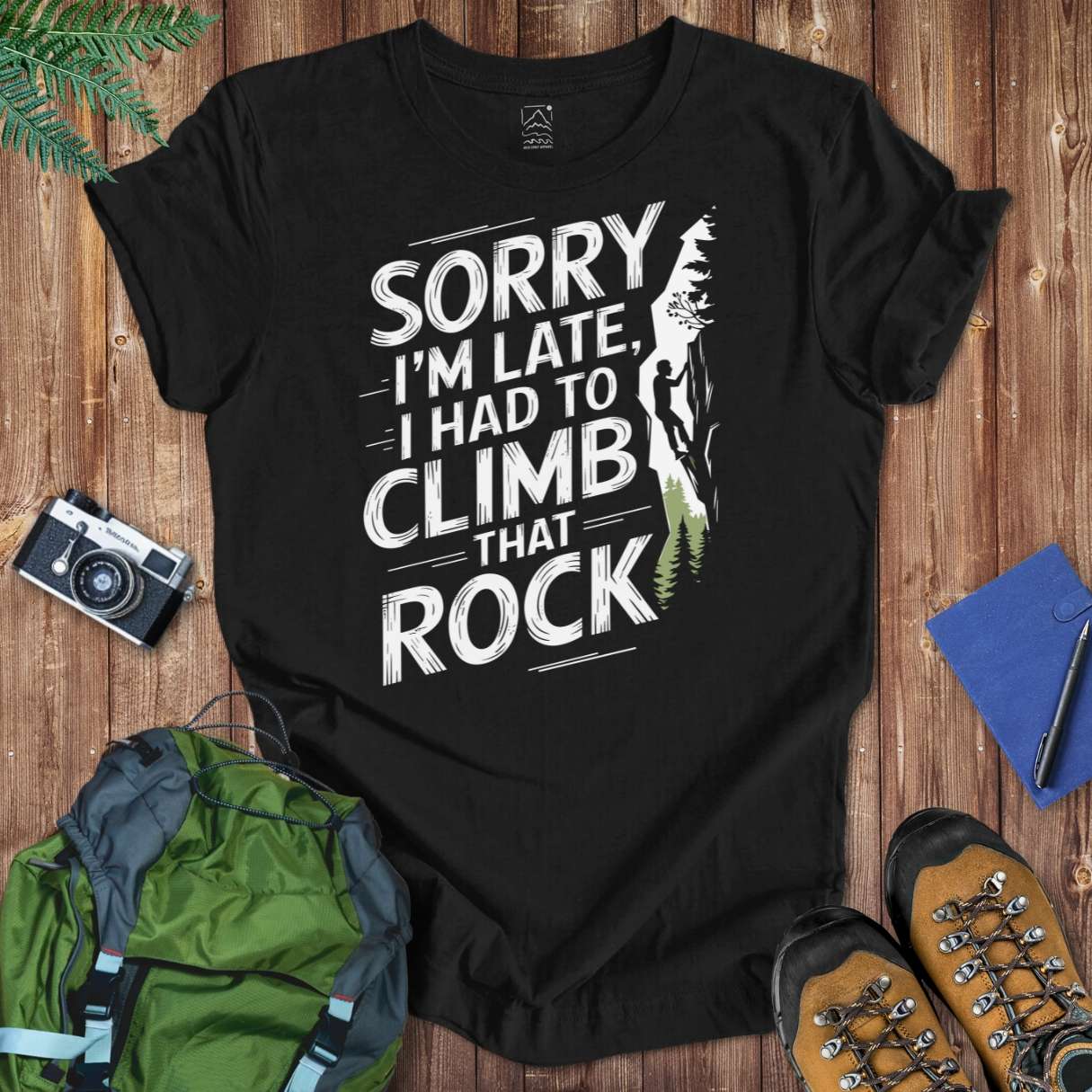 Climb That Rock Tee T-Shirt Black / S