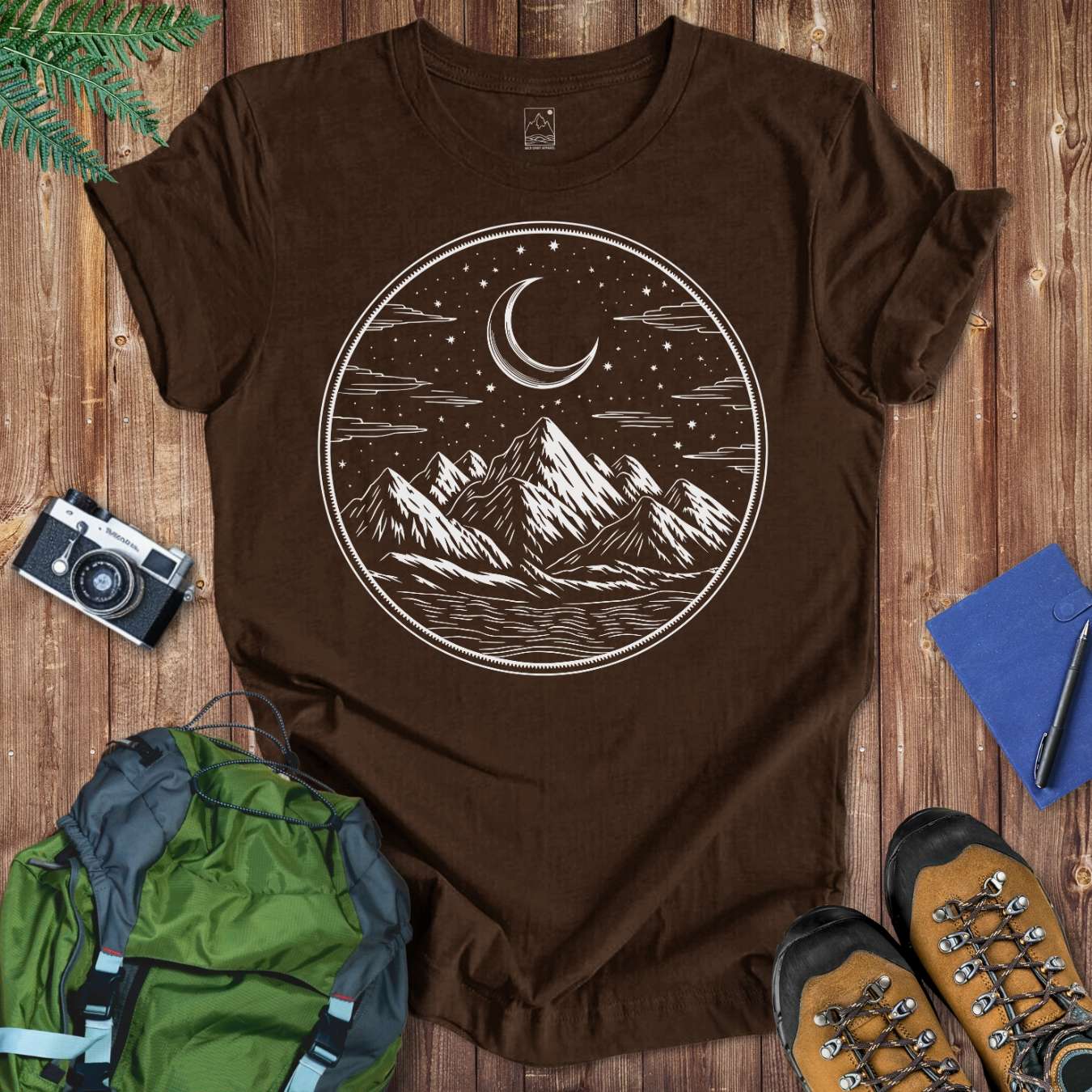 Crescent Night Tee T-Shirt Brown / S