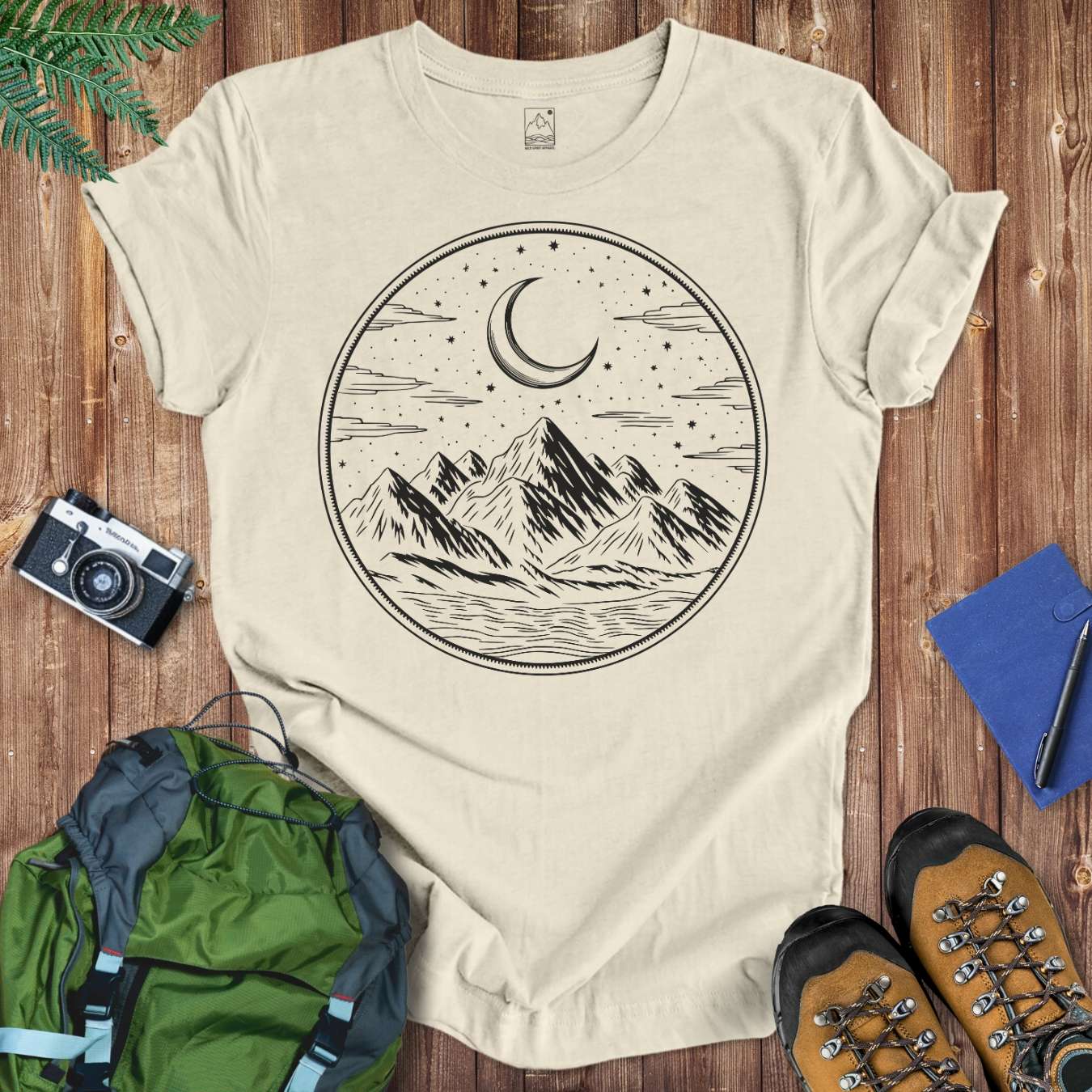 Crescent Night Tee T-Shirt Natural / S