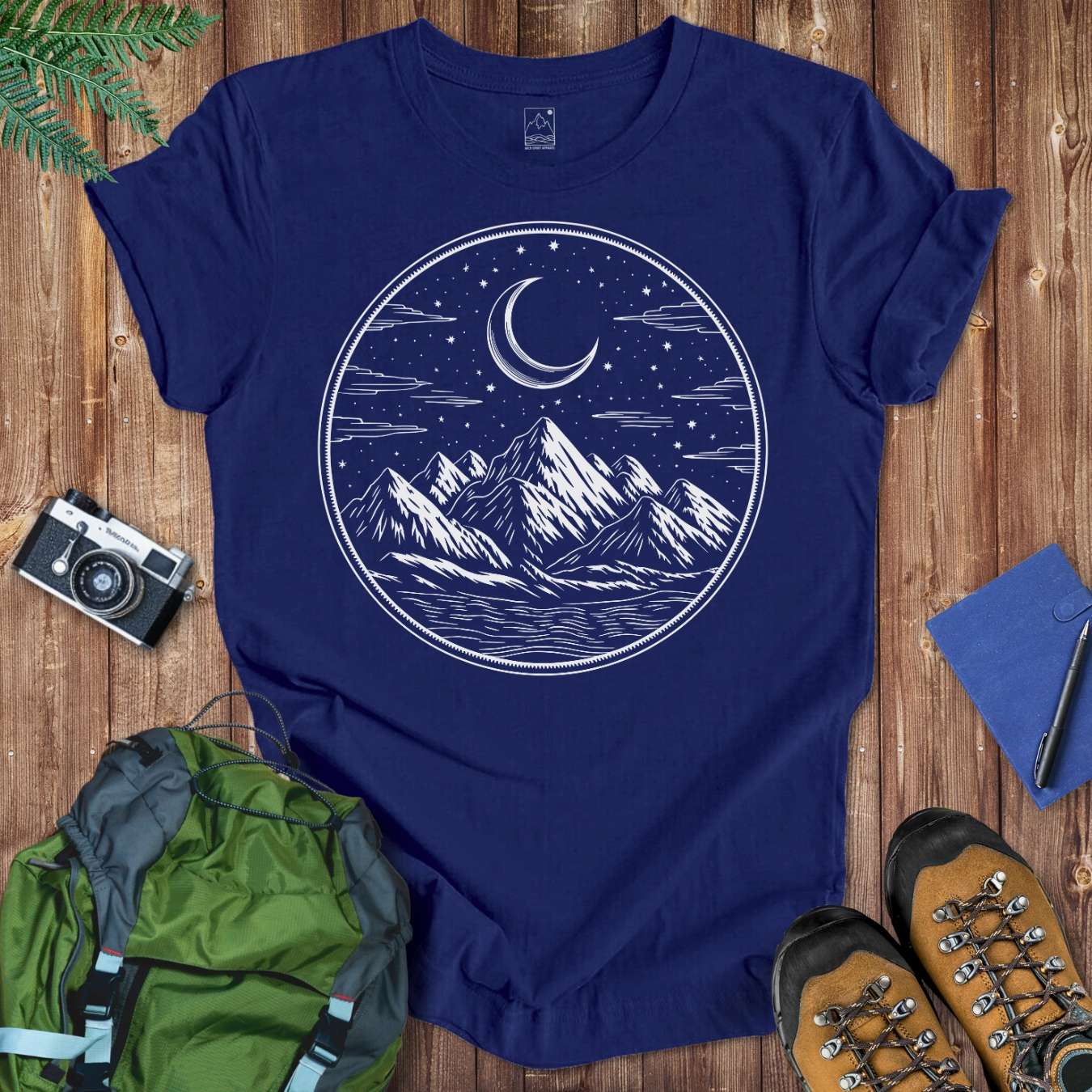 Crescent Night Tee T-Shirt Navy / S