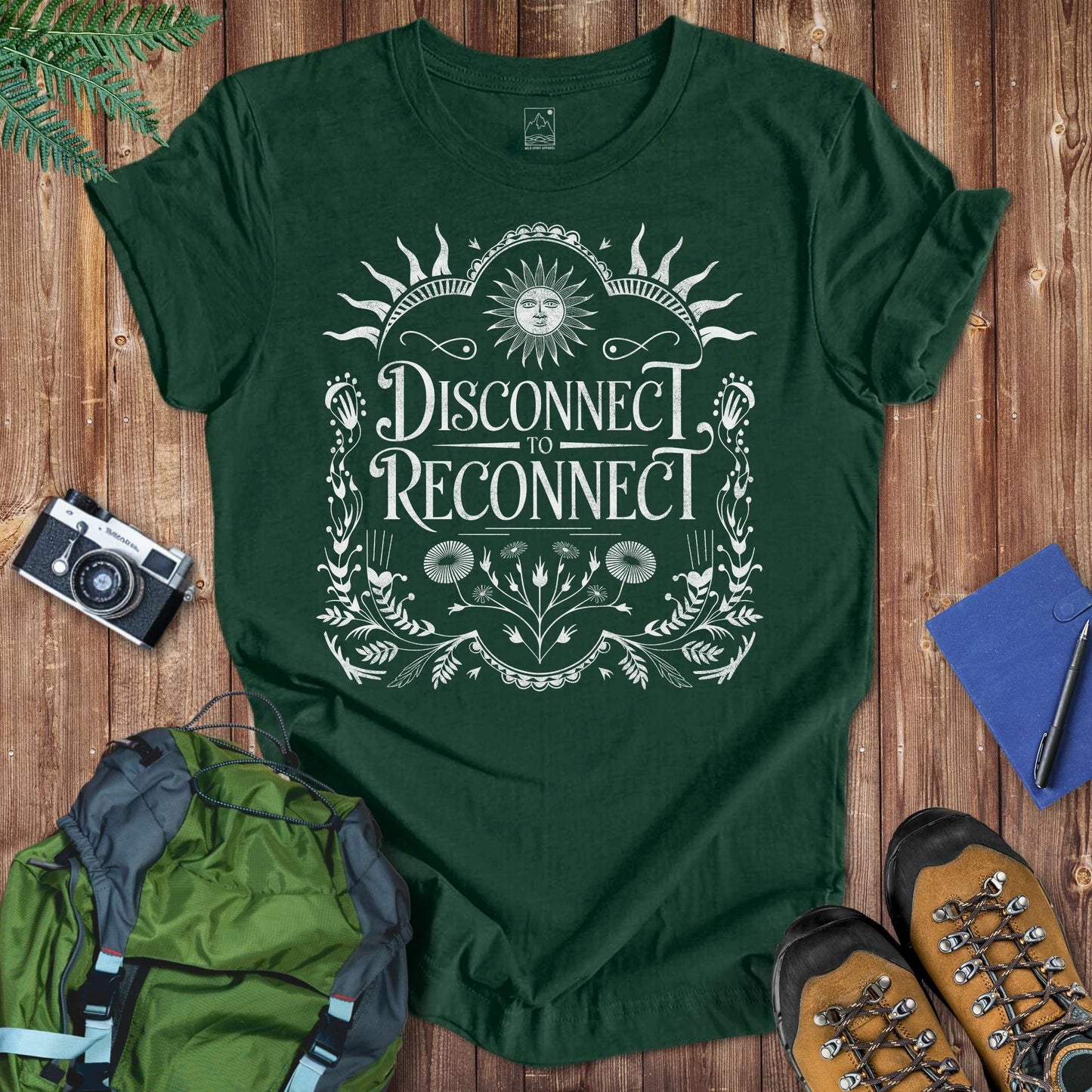 Disconnect Floral Tee T-Shirt Forest / S