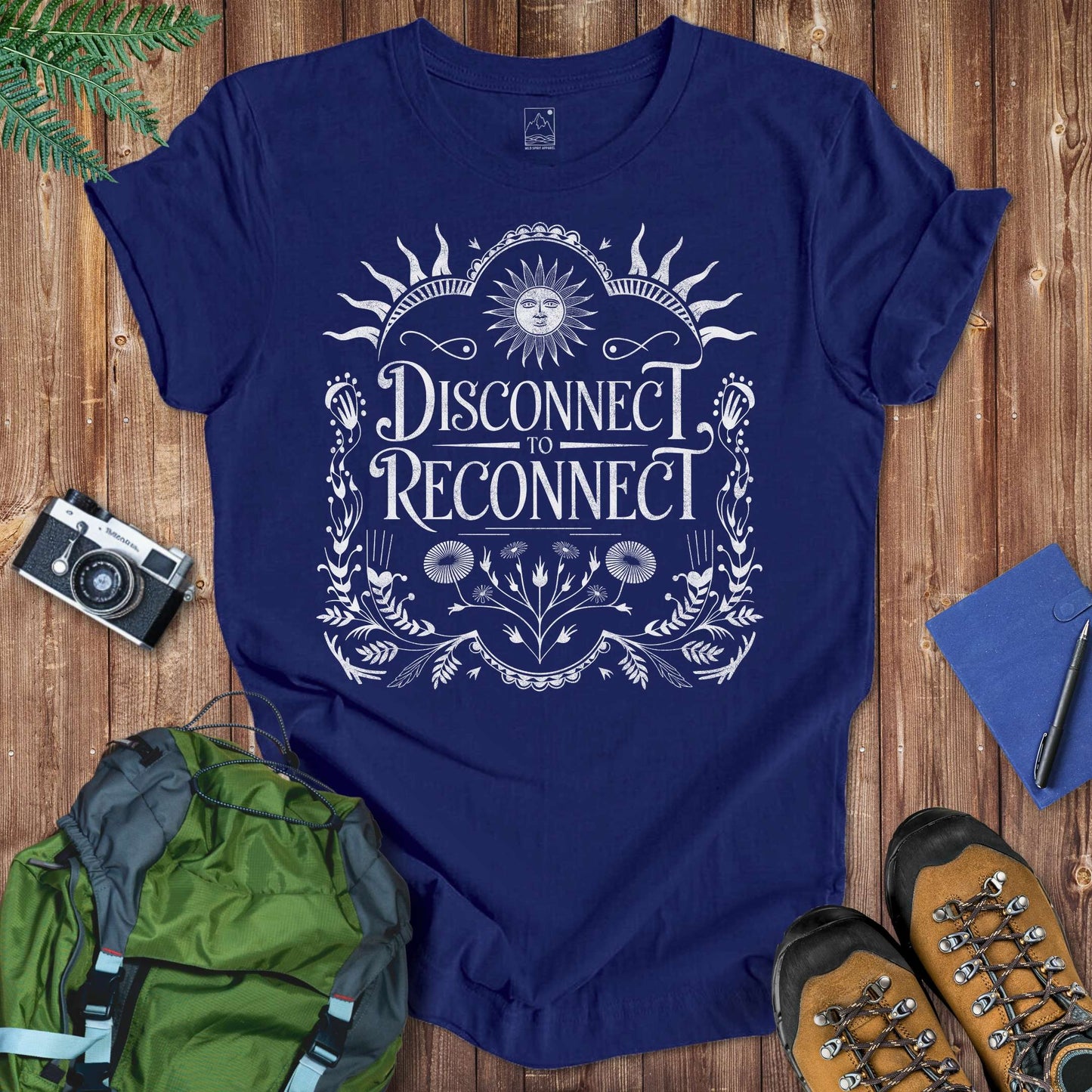 Disconnect Floral Tee T-Shirt Navy / S