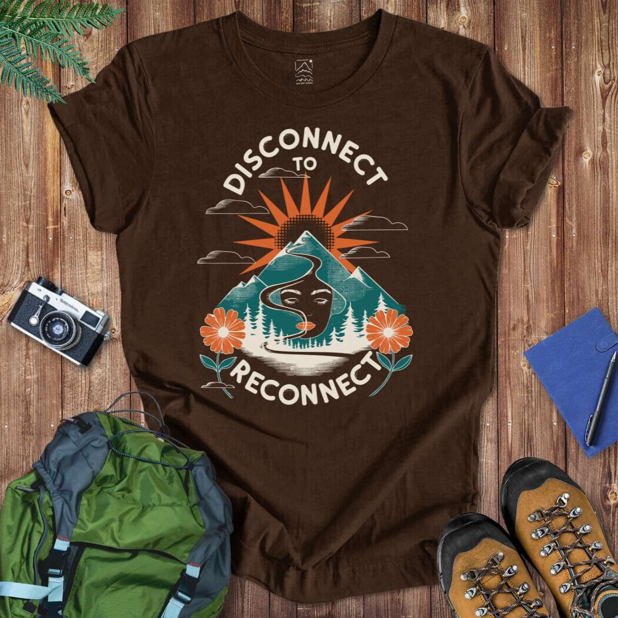 Disconnect Tee T-Shirt Brown / S