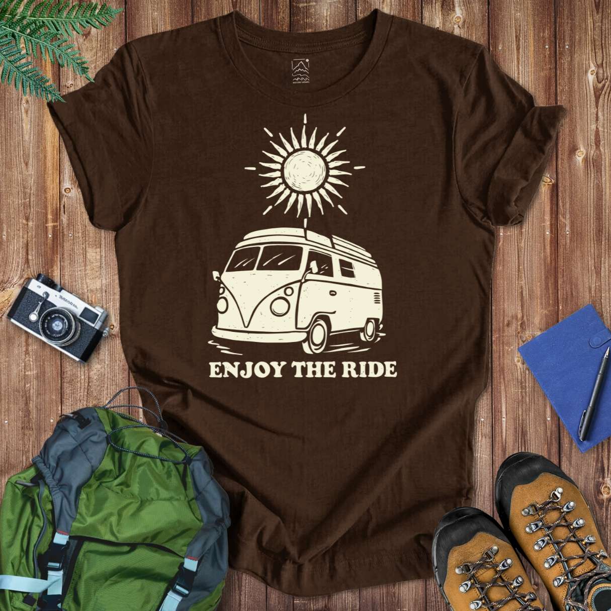 Enjoy The Ride Tee T-Shirt Brown / S