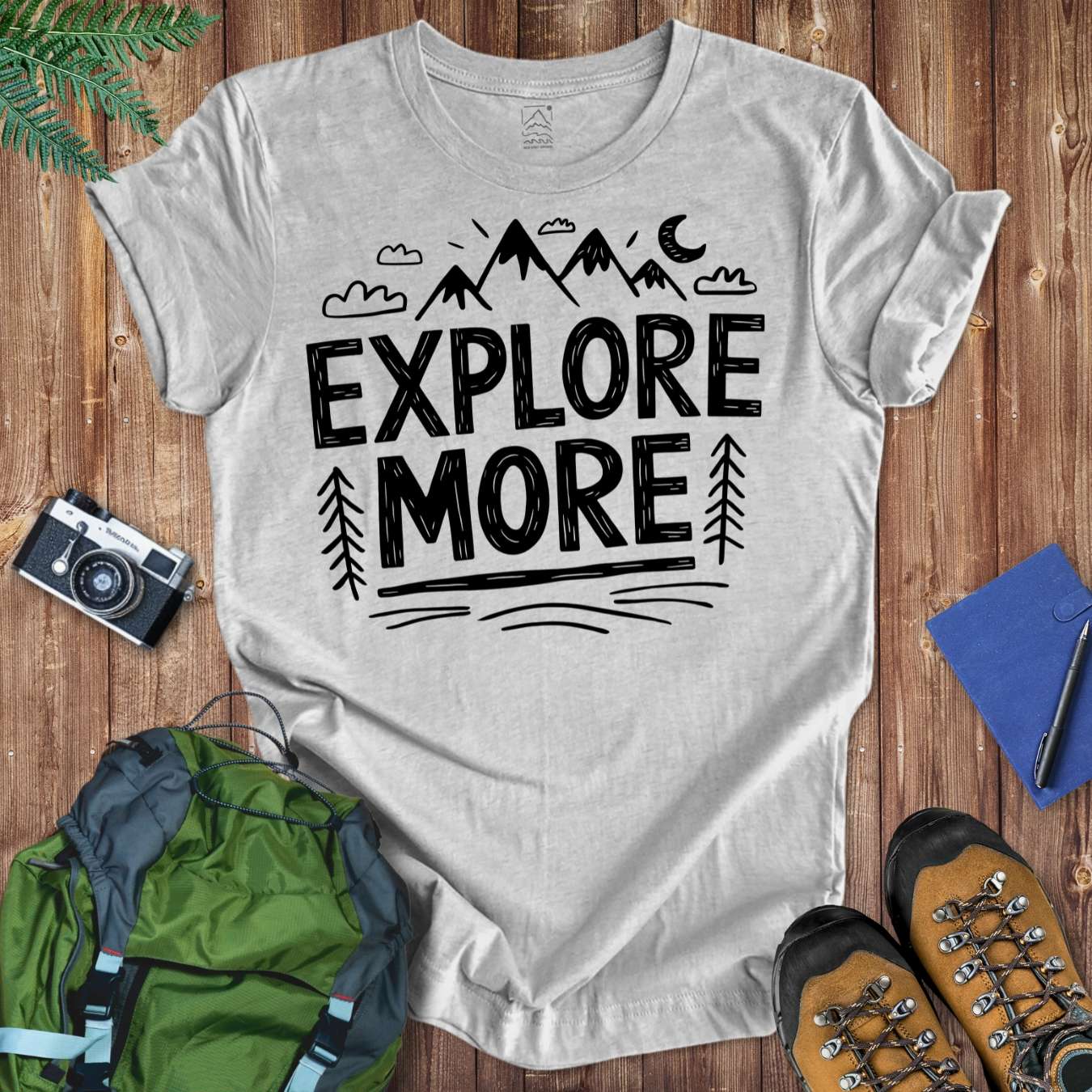 Explore More Doodle Tee T-Shirt Athletic Heather / S