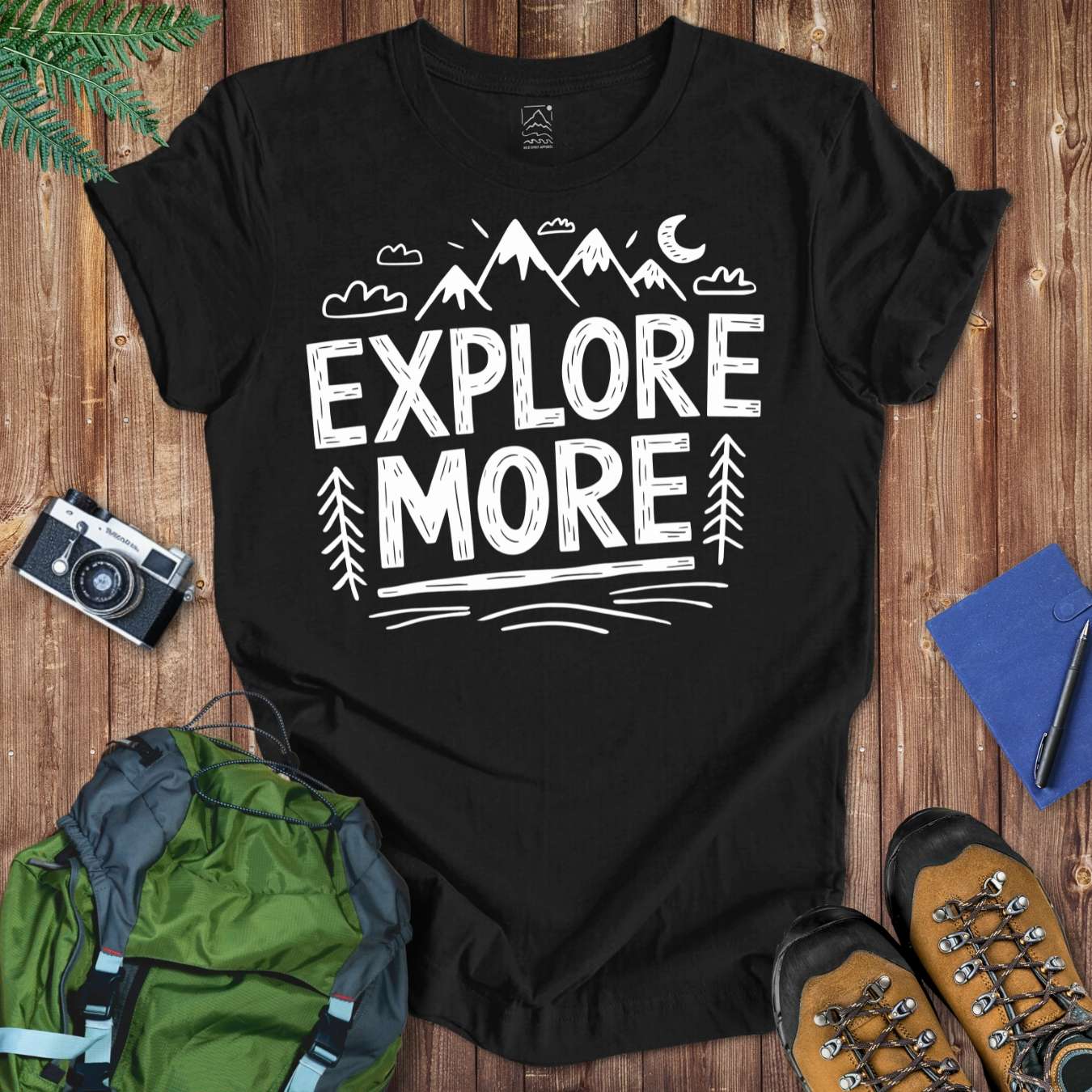 Explore More Doodle Tee T-Shirt Black / S