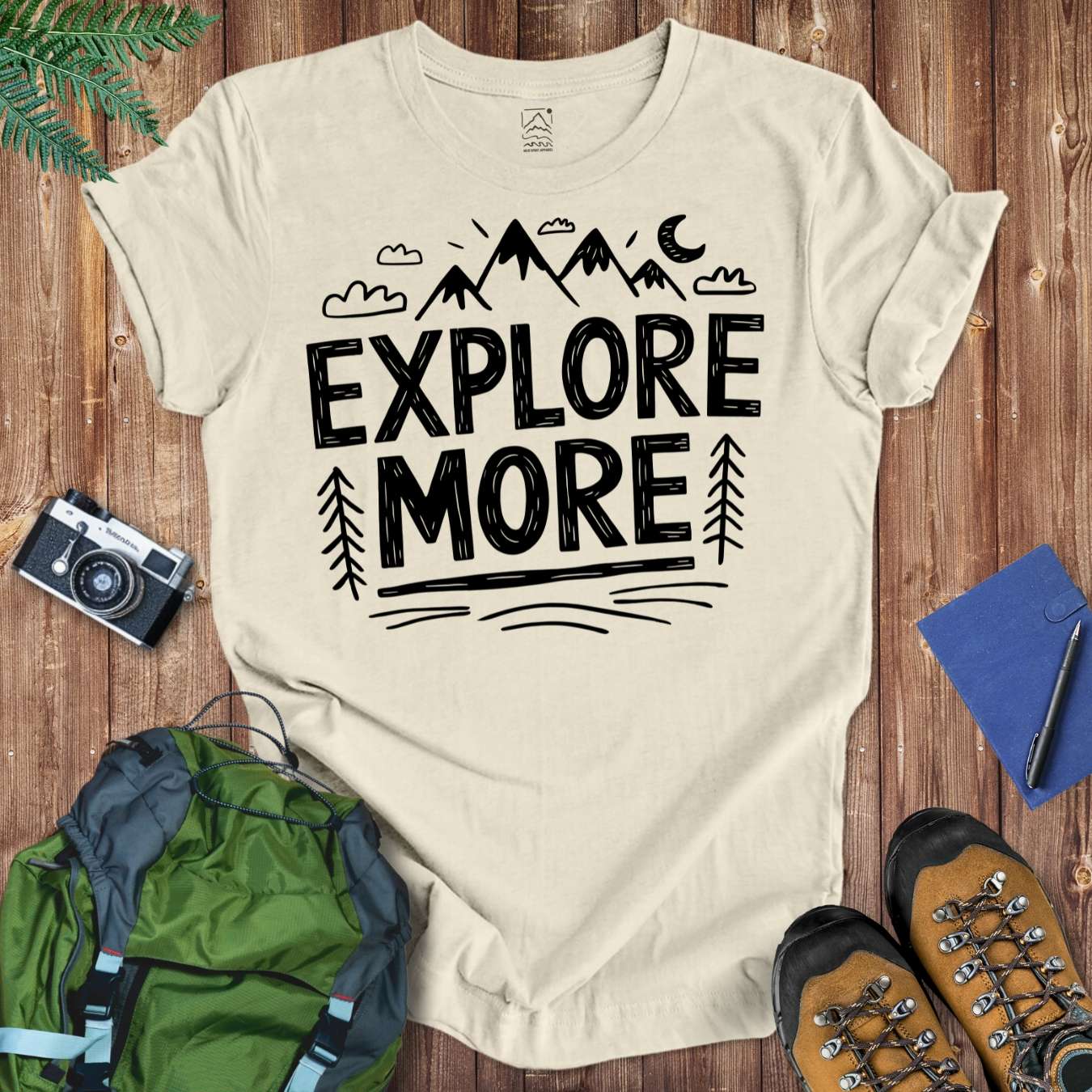 Explore More Doodle Tee T-Shirt Natural / S