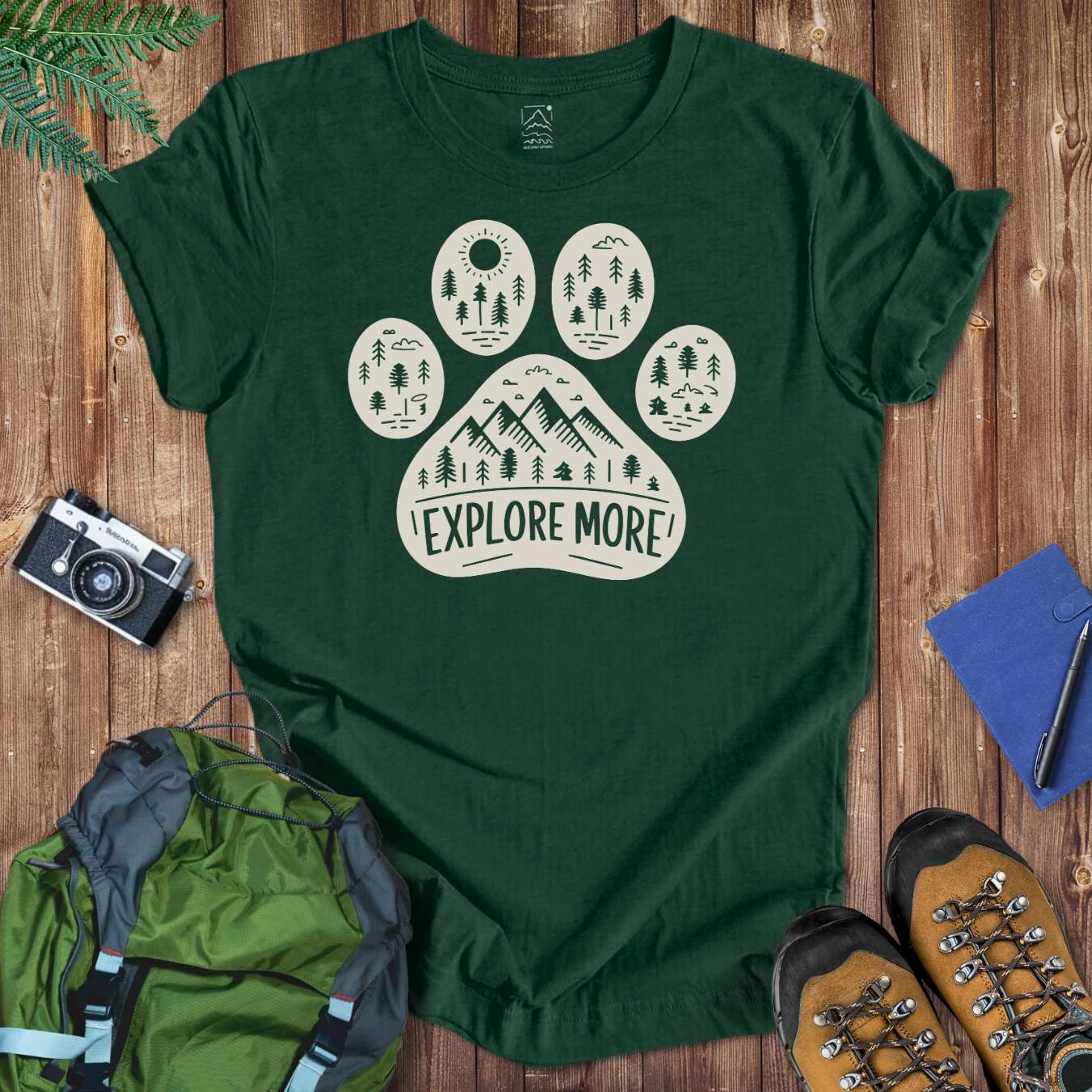 Explore Paw Tee T-Shirt Forest / S