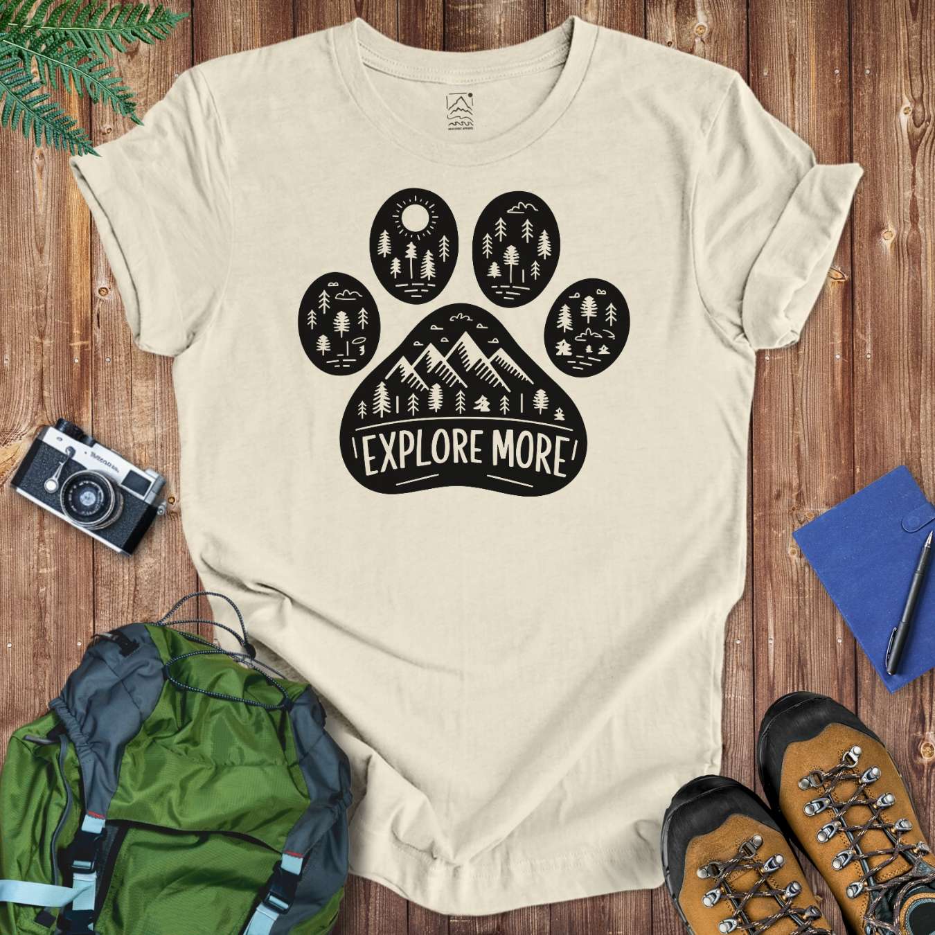 Explore Paw Tee T-Shirt Natural / S