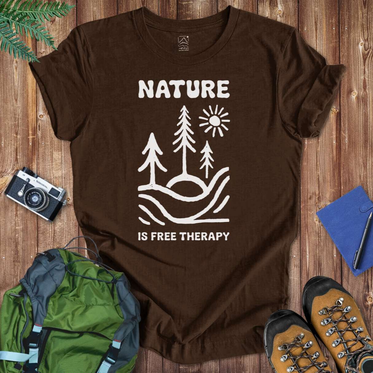 Free Therapy Tee T-Shirt Brown / S