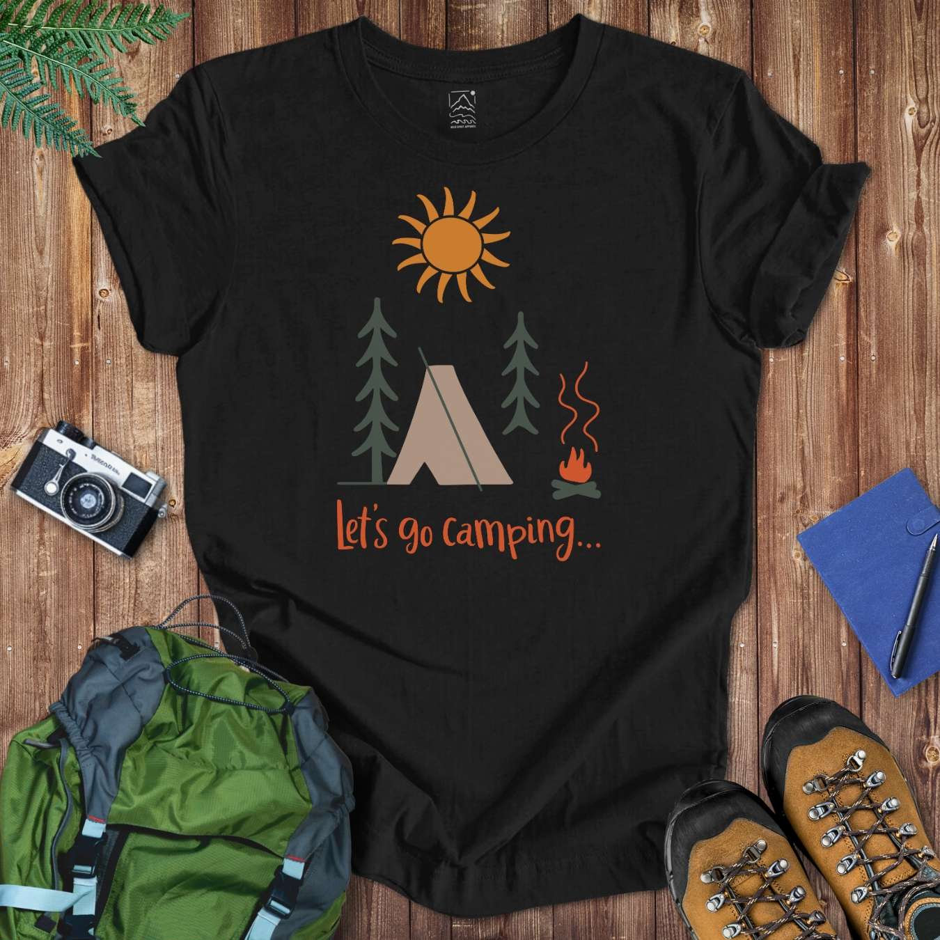 Go Camping Tee T-Shirt Black / S