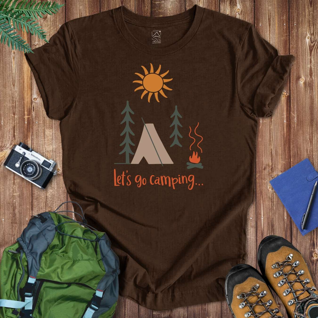 Go Camping Tee T-Shirt Brown / S