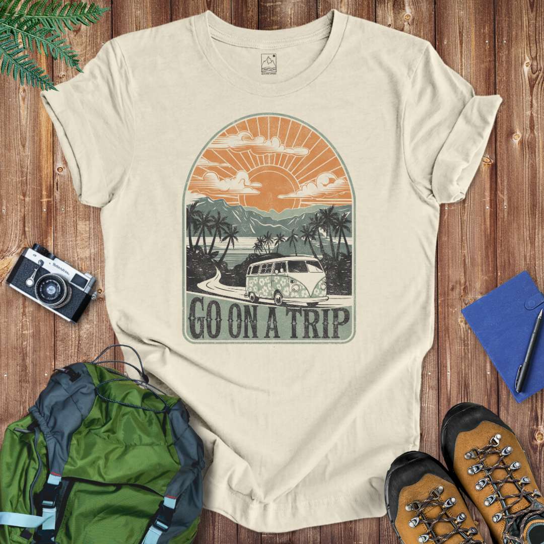 Go On A Trip Tee T-Shirt Natural / S