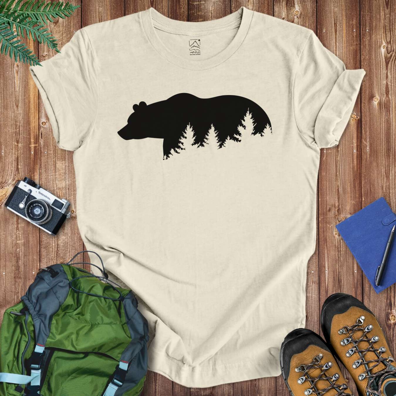 Grizzly Silhouette Tee T-Shirt Natural / S