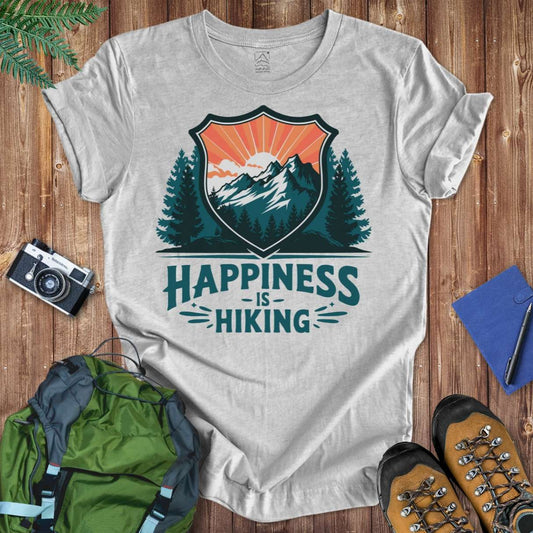 Happiness Is Hiking Tee T-Shirt Athletic Heather / S