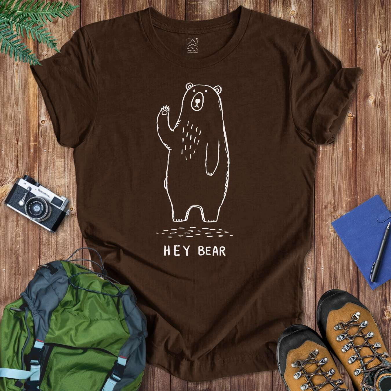 Hey Bear Tee T-Shirt Brown / S