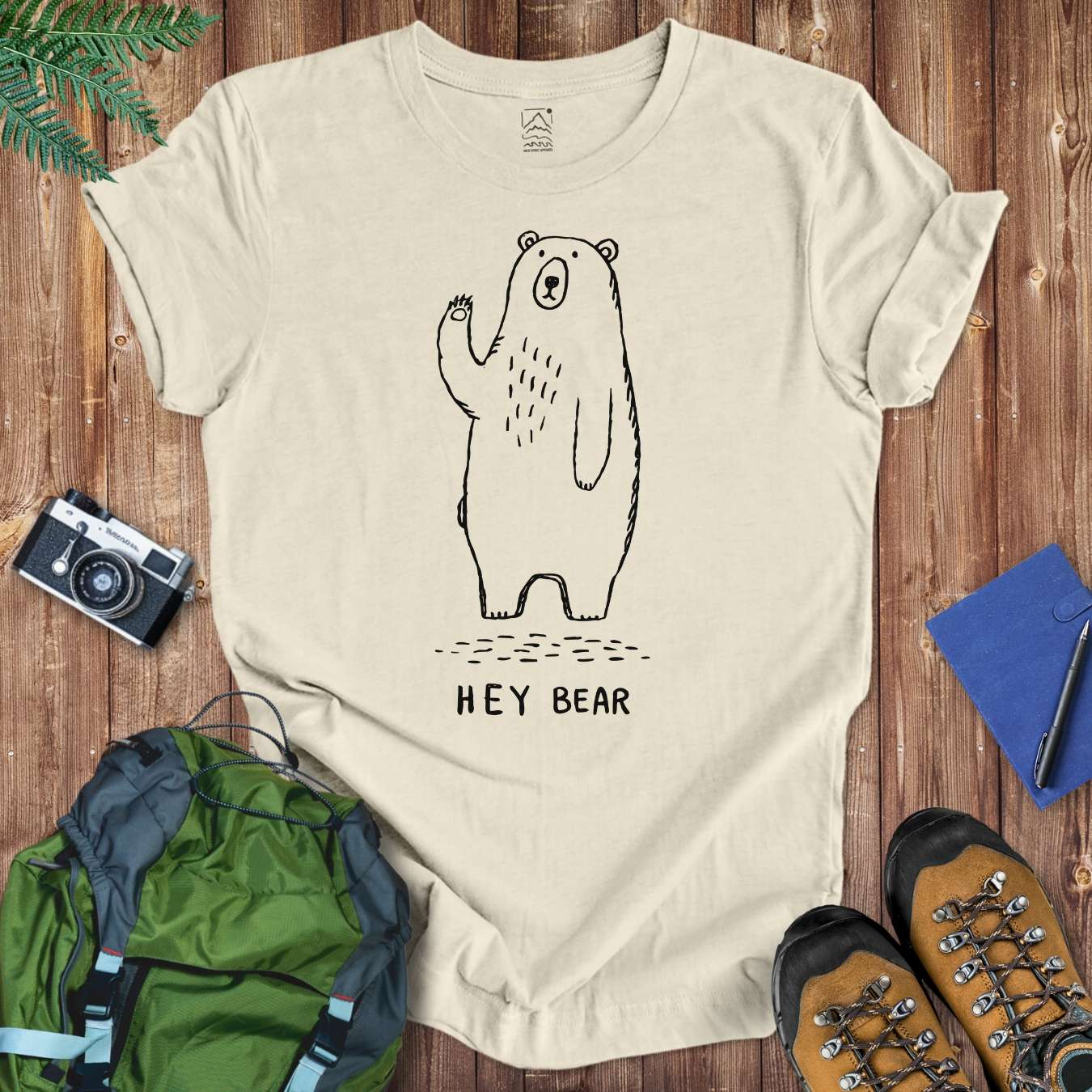 Hey Bear Tee T-Shirt Natural / S