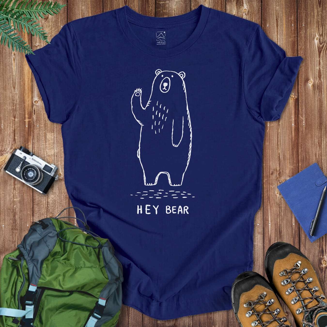 Hey Bear Tee T-Shirt Navy / S