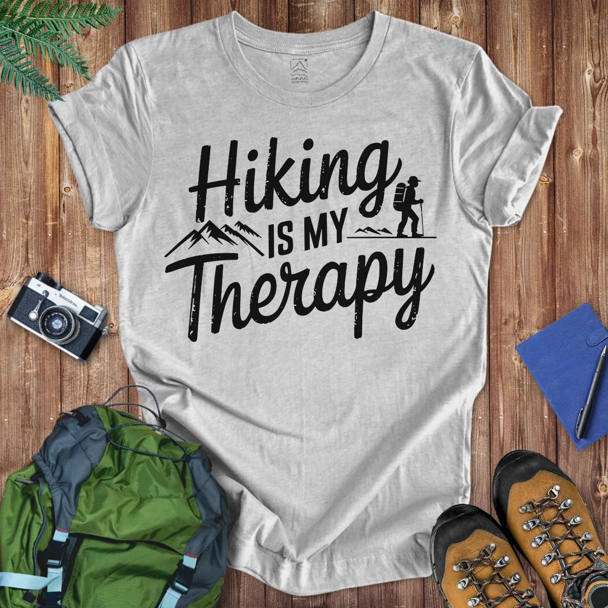 Hiking Therapy Tee T-Shirt Athletic Heather / S