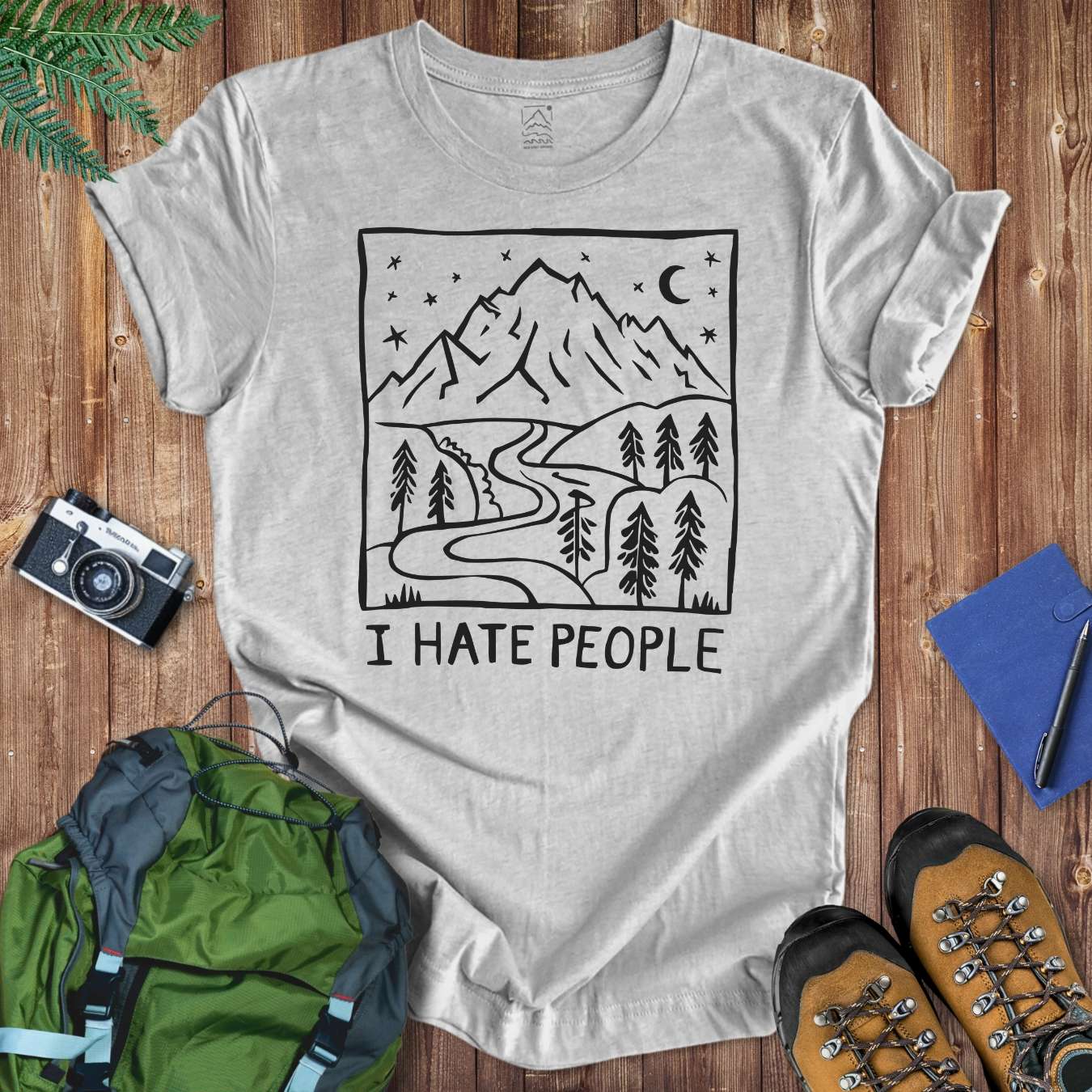 I Hate People Tee T-Shirt Athletic Heather / S