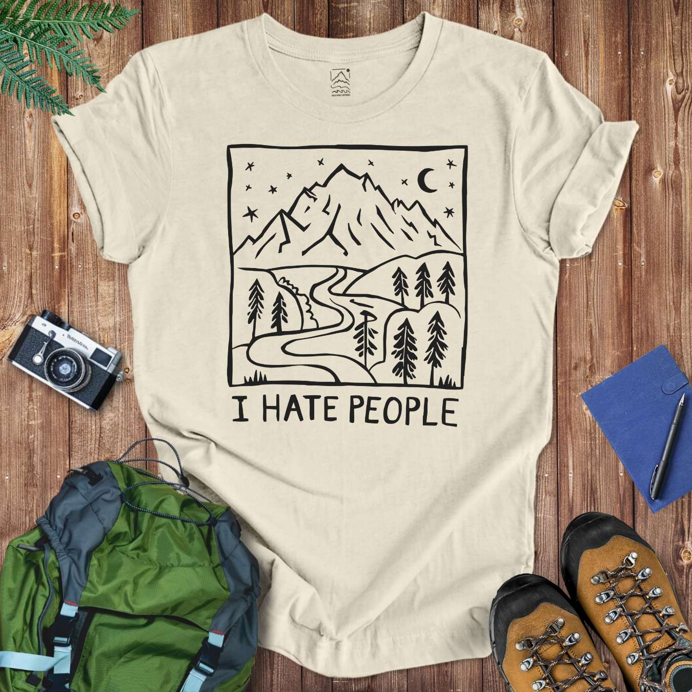 I Hate People Tee T-Shirt Natural / S