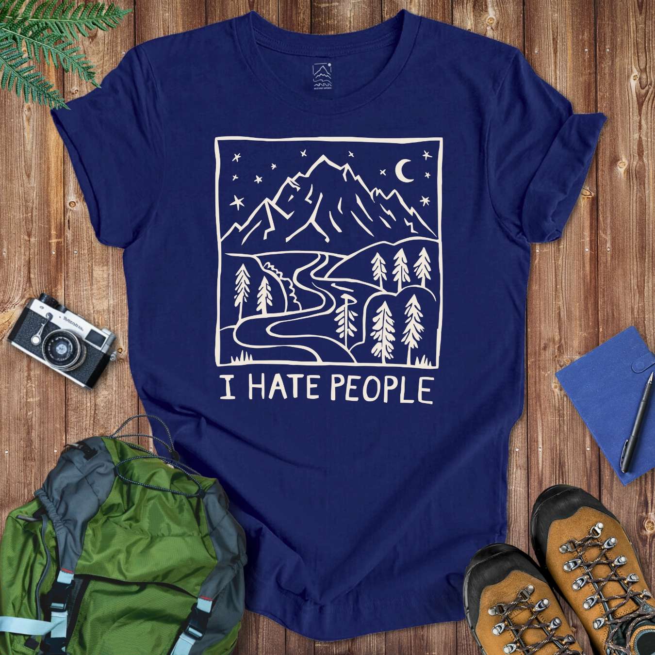 I Hate People Tee T-Shirt Navy / S