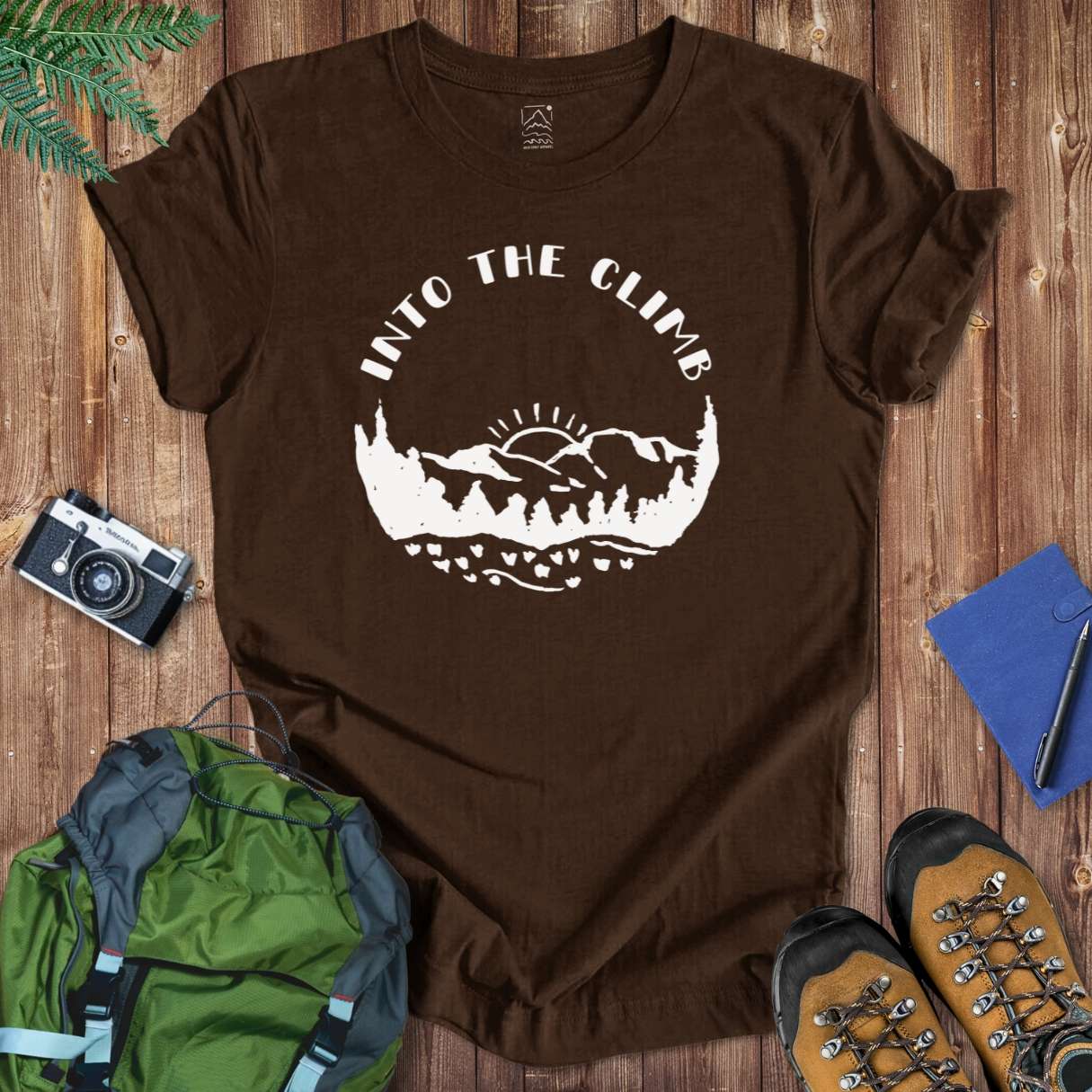 Into The Climb Tee T-Shirt Brown / S