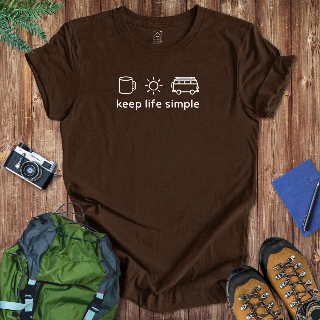 Keep It Simple Tee T-Shirt Brown / S