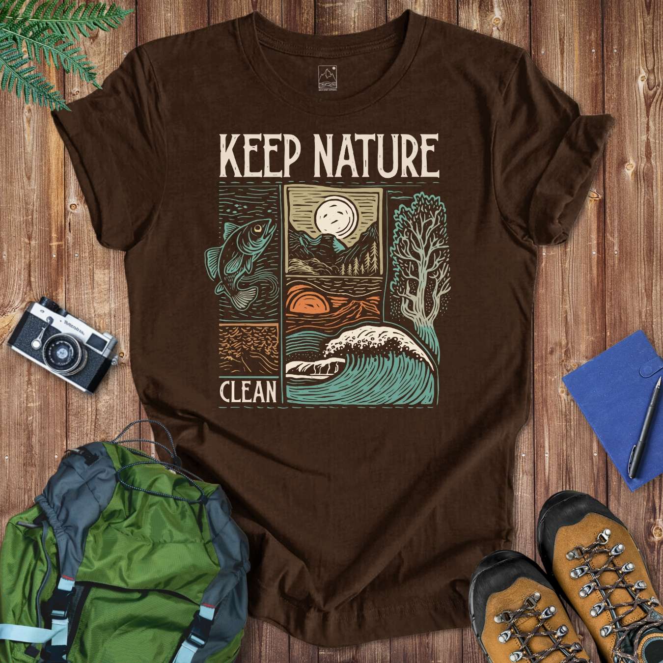 Keep Nature Clean Tee T-Shirt Brown / S