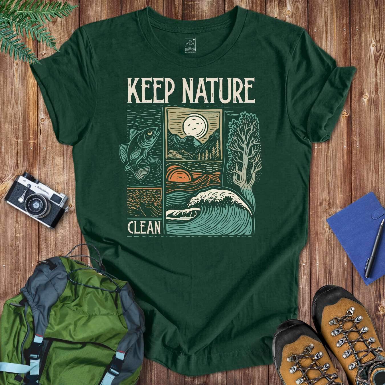 Keep Nature Clean Tee T-Shirt Forest / S