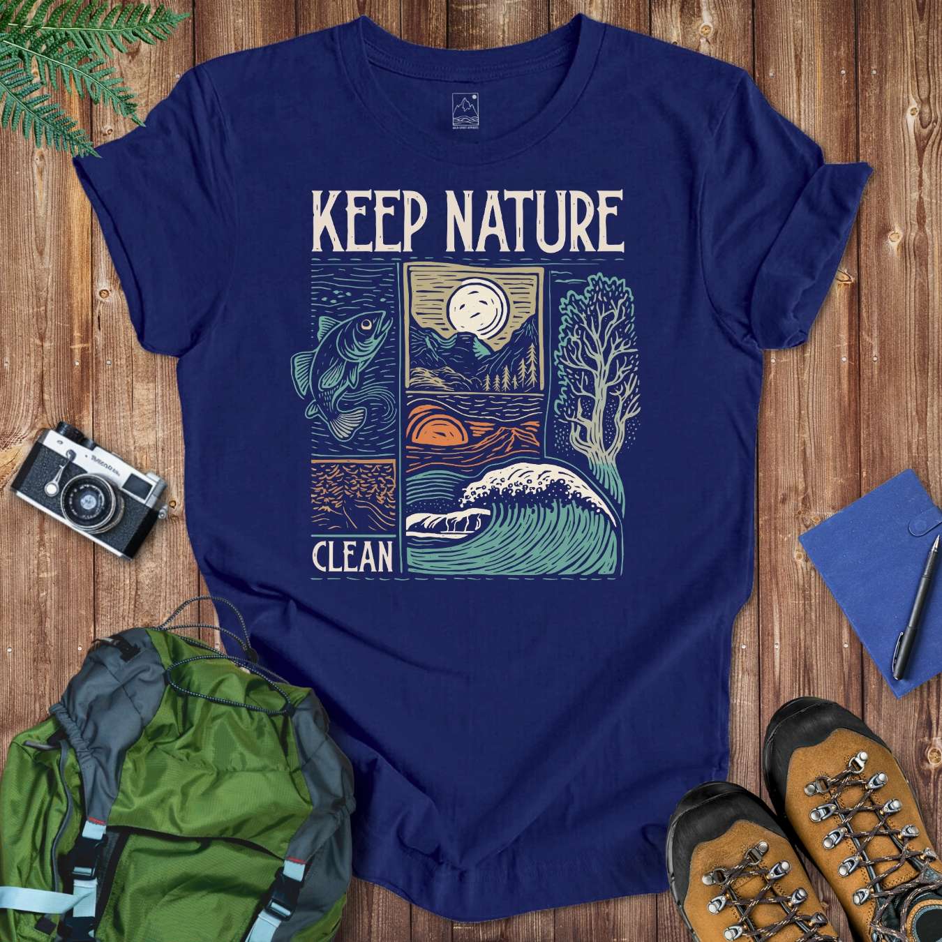 Keep Nature Clean Tee T-Shirt Navy / S