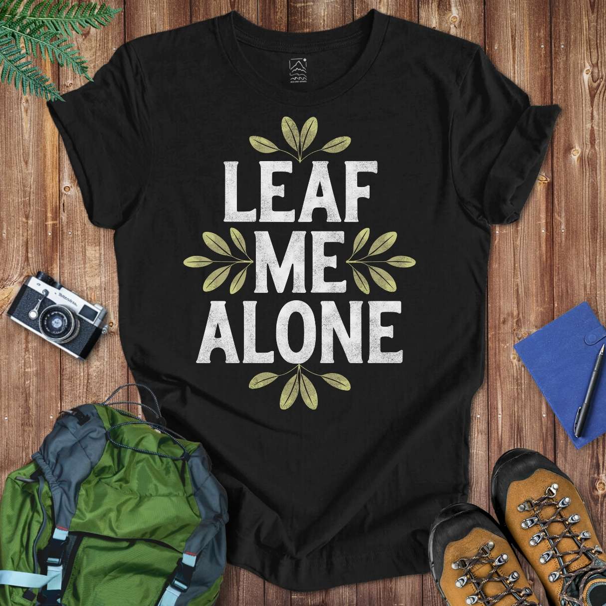 Leaf Me Alone Tee T-Shirt Black / S