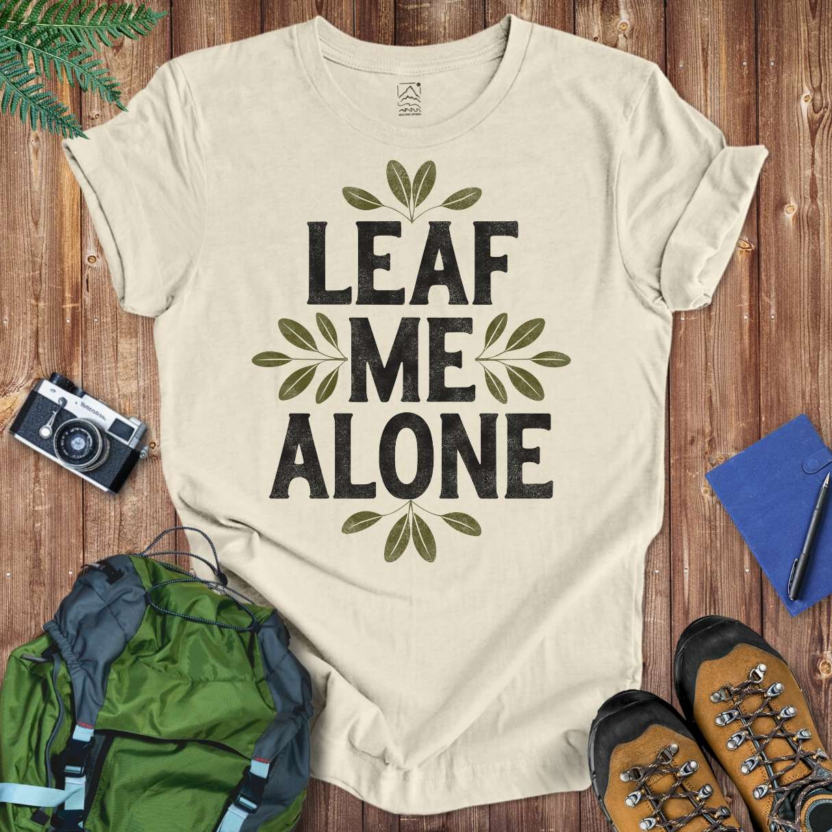 Leaf Me Alone Tee T-Shirt Natural / S