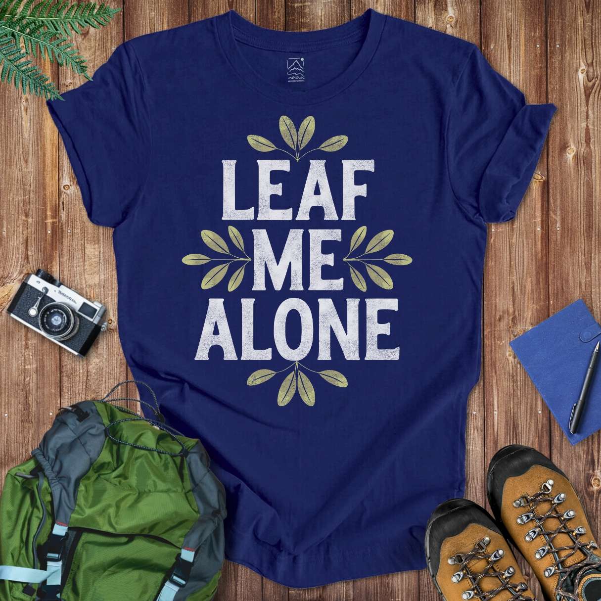 Leaf Me Alone Tee T-Shirt Navy / S