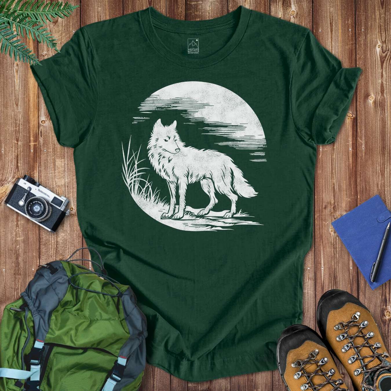 Lone Wolf Tee T-Shirt Forest / S