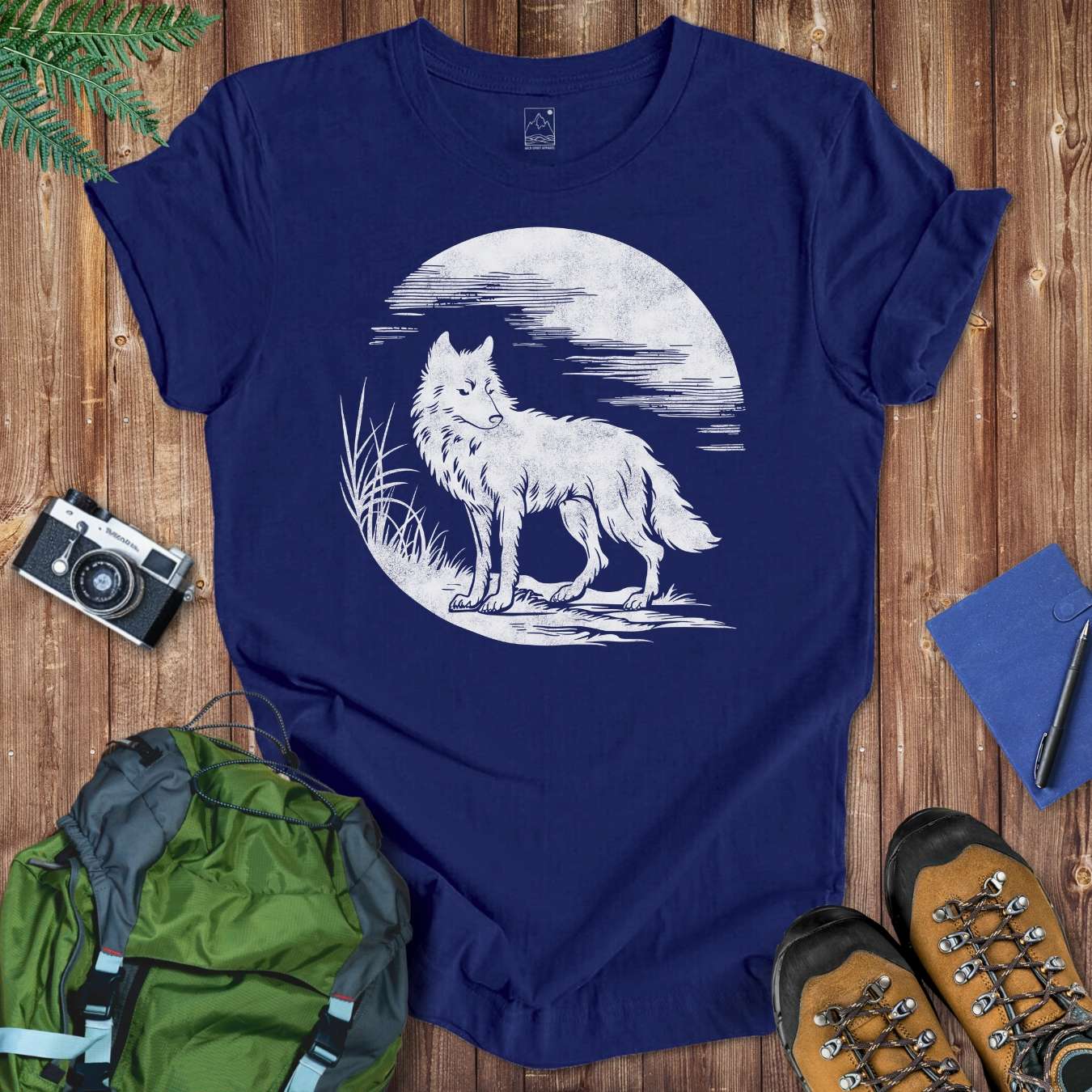 Lone Wolf Tee T-Shirt Navy / S