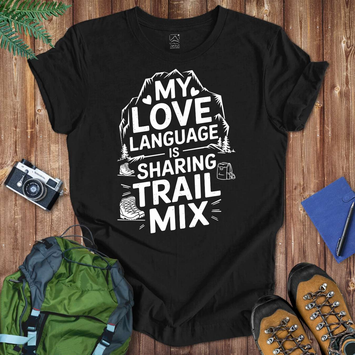 Love Language Trail Mix Tee T-Shirt Black / S