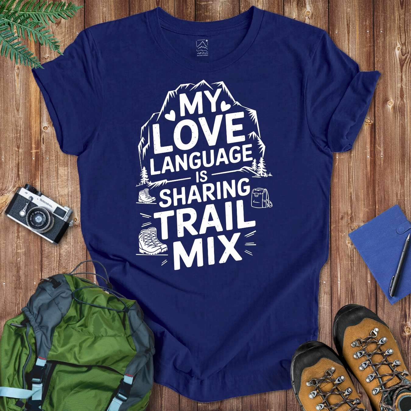 Love Language Trail Mix Tee T-Shirt Navy / S