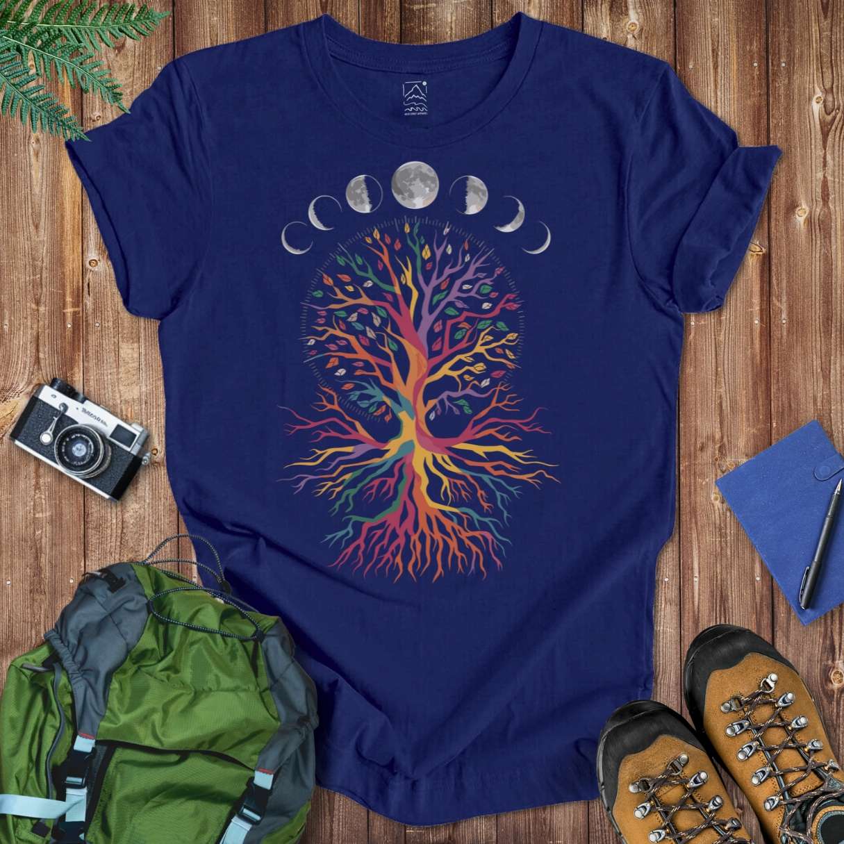 Moon Phases Tee T-Shirt Navy / S