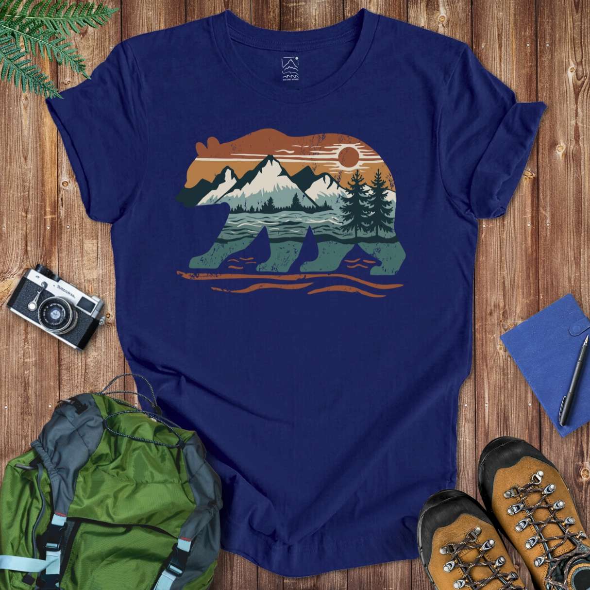 Mountain Bear Tee T-Shirt Navy / S