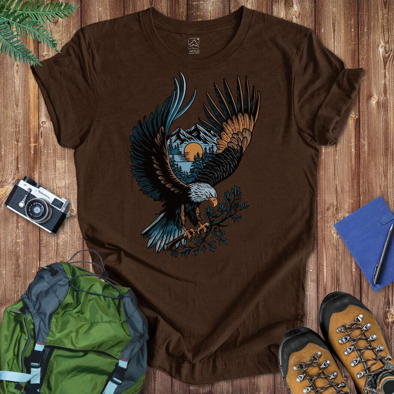 Mountain Eagle Tee T-Shirt Brown / S